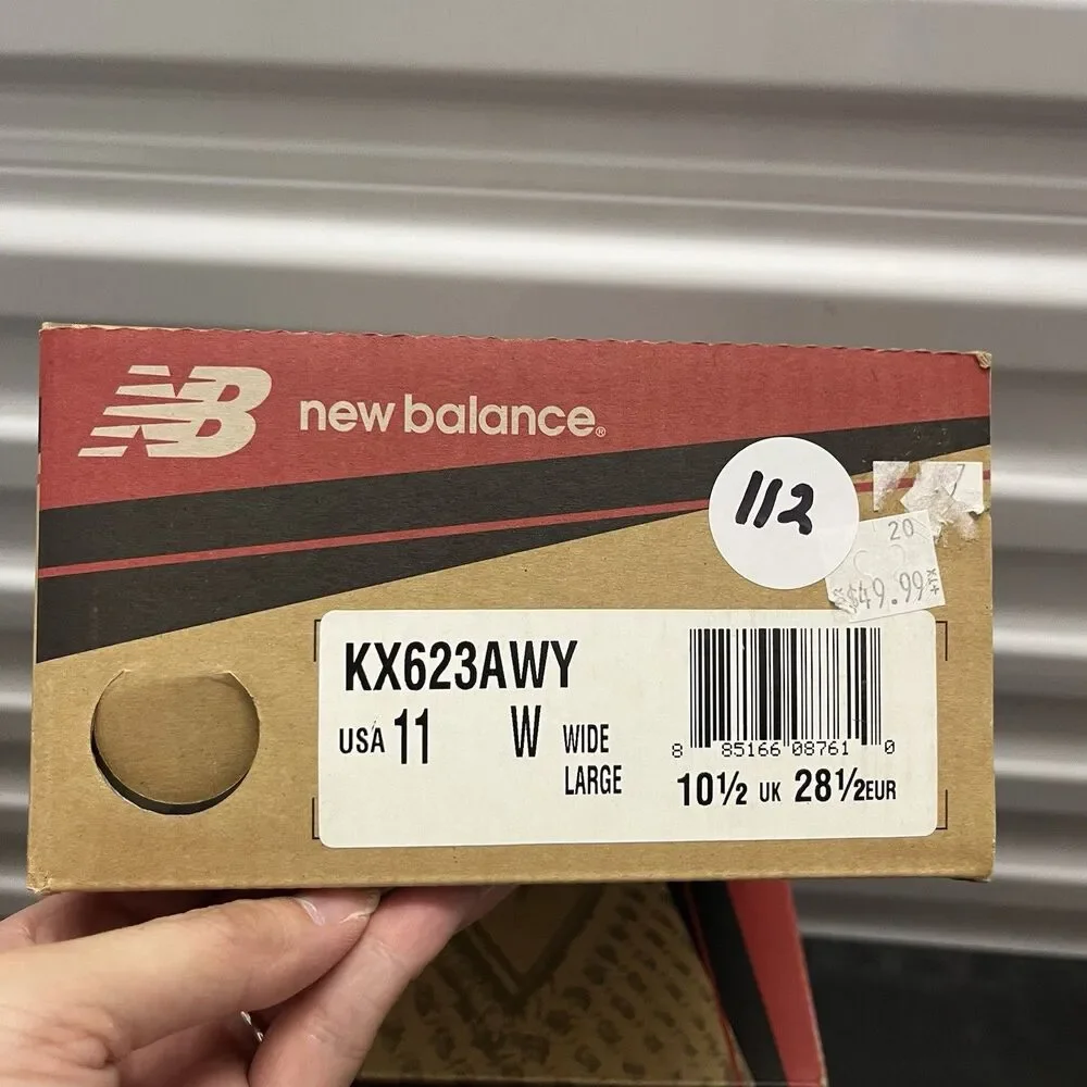 New Balance Little Kid Youth Leather White 623 Uniform Sneaker Shoes SZ 11 W